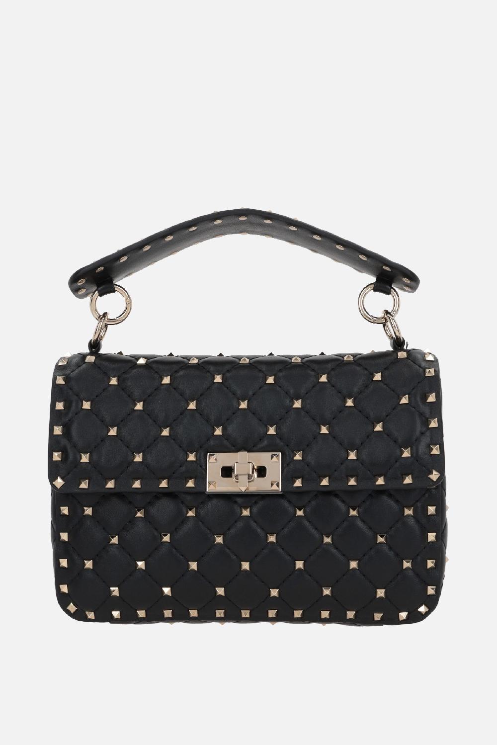 VALENTINO GARAVANI borsa a tracolla Rockstud Spike media in nappa matelassé