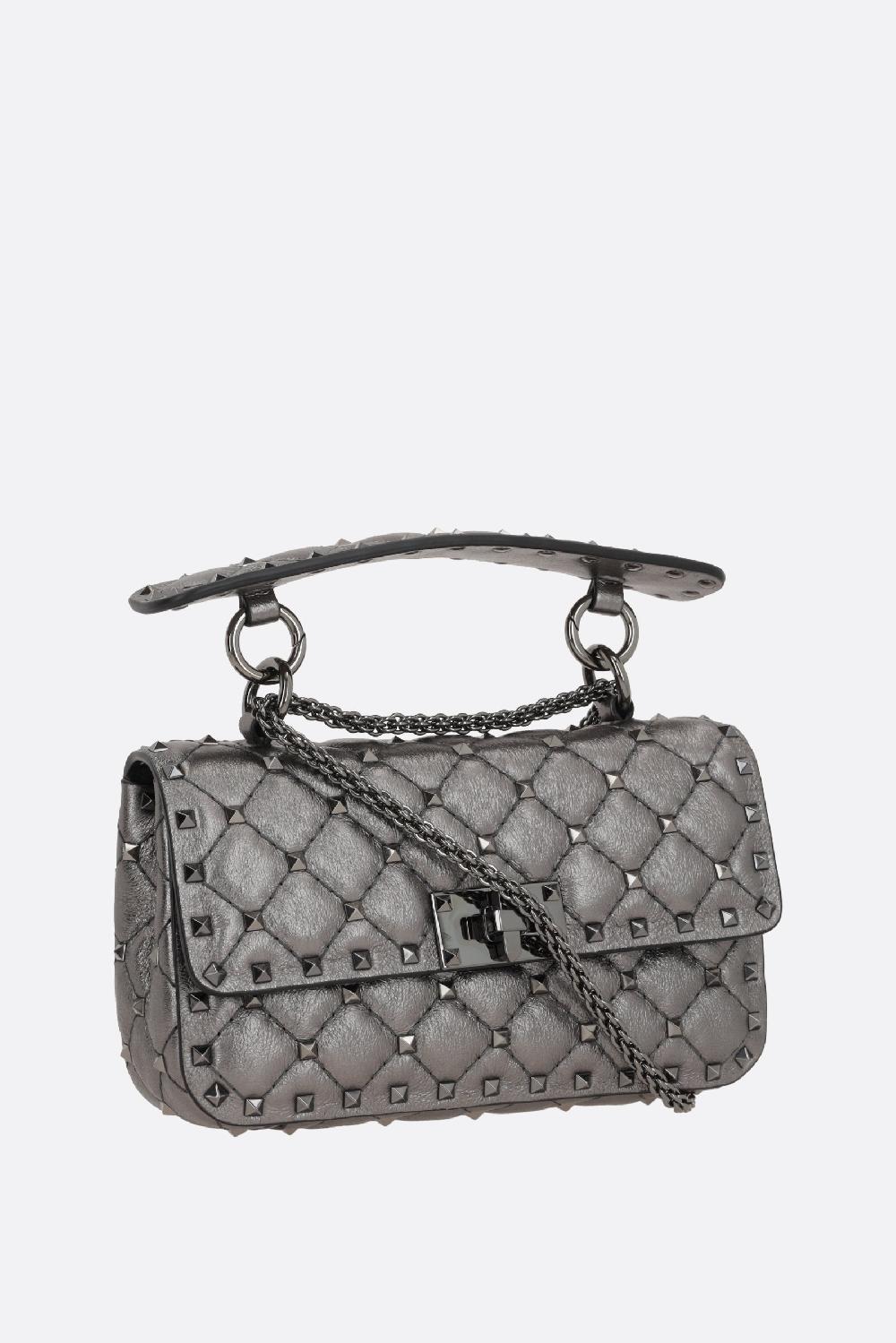 VALENTINO GARAVANI Borsa A Tracolla Rockstud Spike Small In Nappa Matelassé