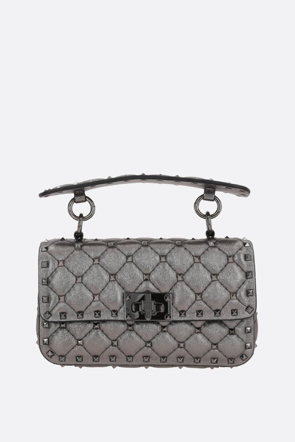 VALENTINO GARAVANI borsa a tracolla Rockstud Spike small in nappa matelassé