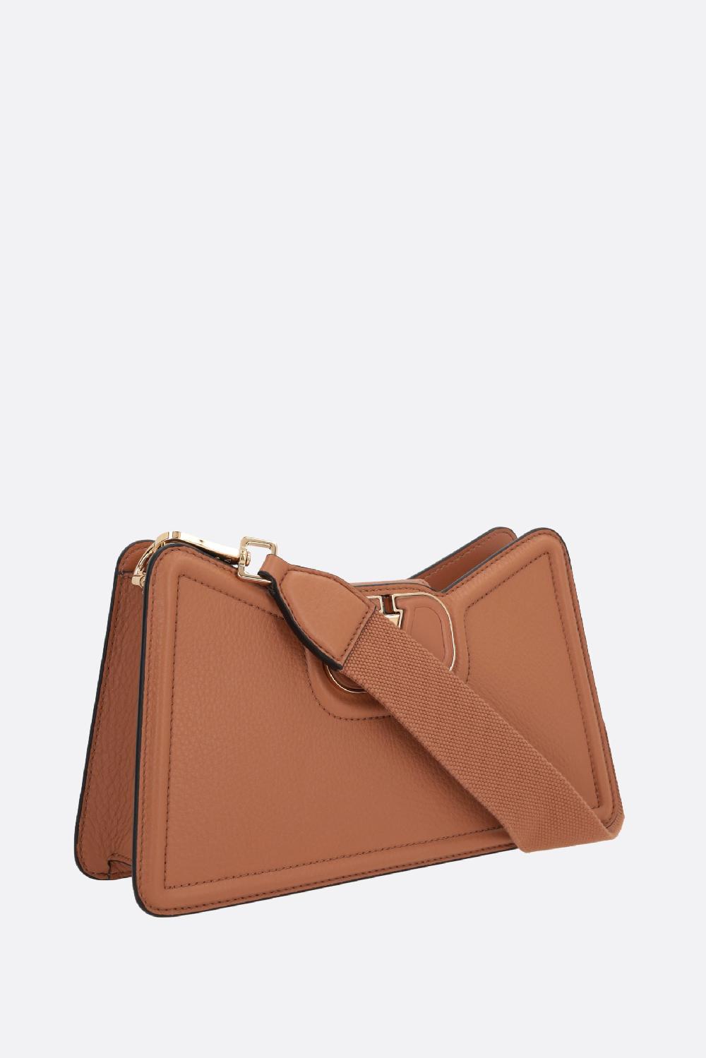 VALENTINO GARAVANI Borsa A Tracolla Vlogo Leather In Pelle Martellata