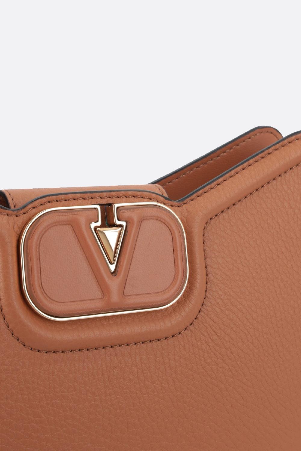 VALENTINO GARAVANI Borsa A Tracolla Vlogo Leather In Pelle Martellata
