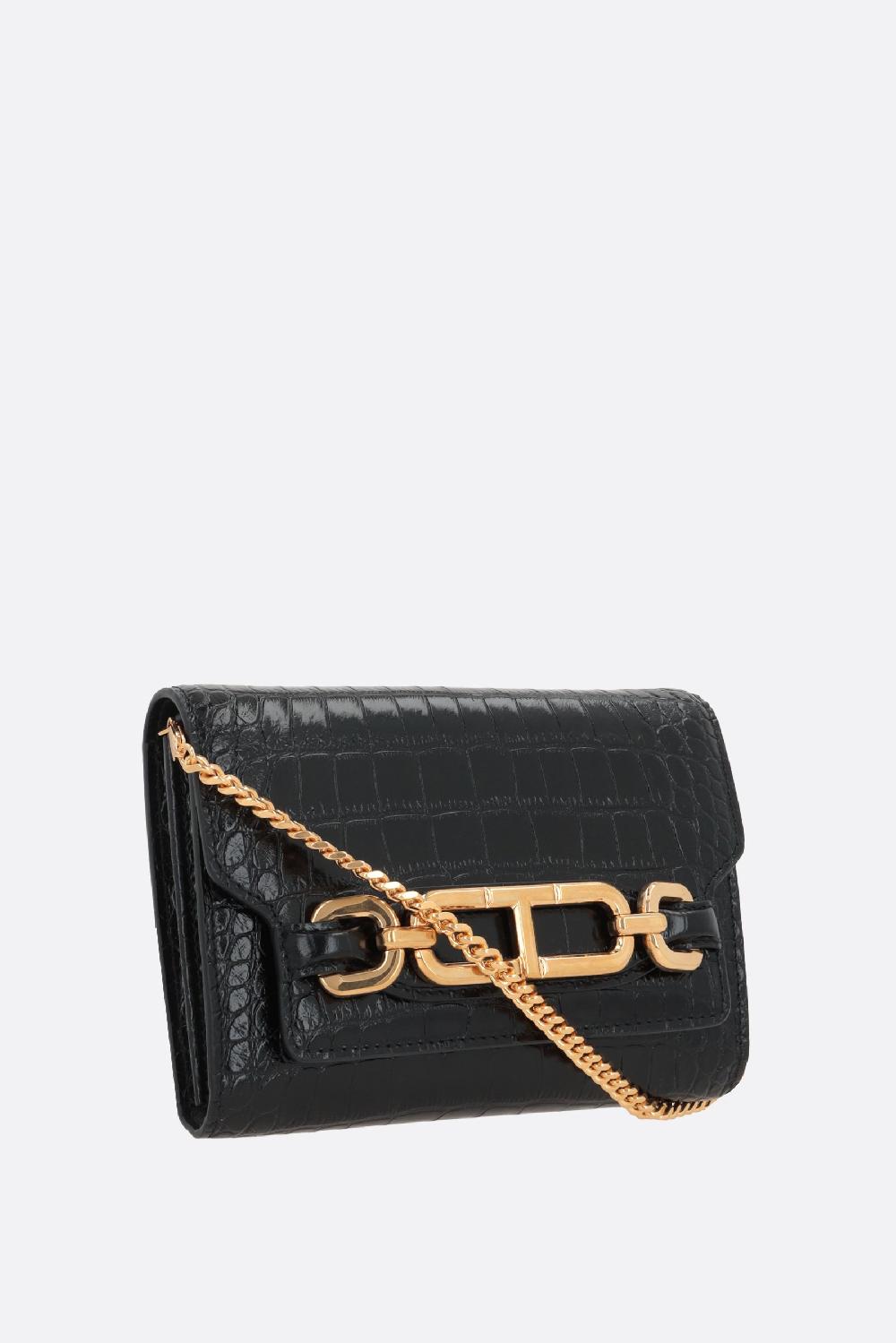 TOM FORD Borsa A Tracolla Whitney Mini In Pelle Stampa Coccodrillo
