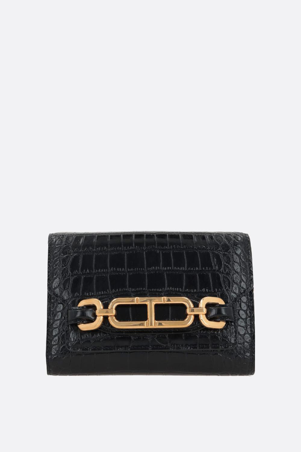 TOM FORD borsa a tracolla Whitney mini in pelle stampa coccodrillo