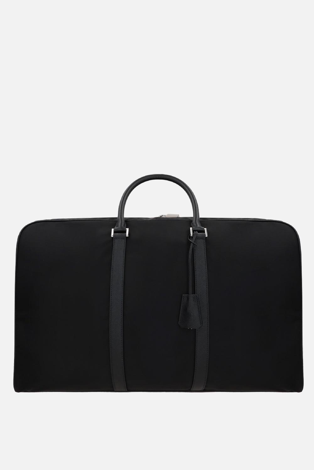 PRADA Borsa Da Viaggio In Re-Nylon E Pelle Saffiano