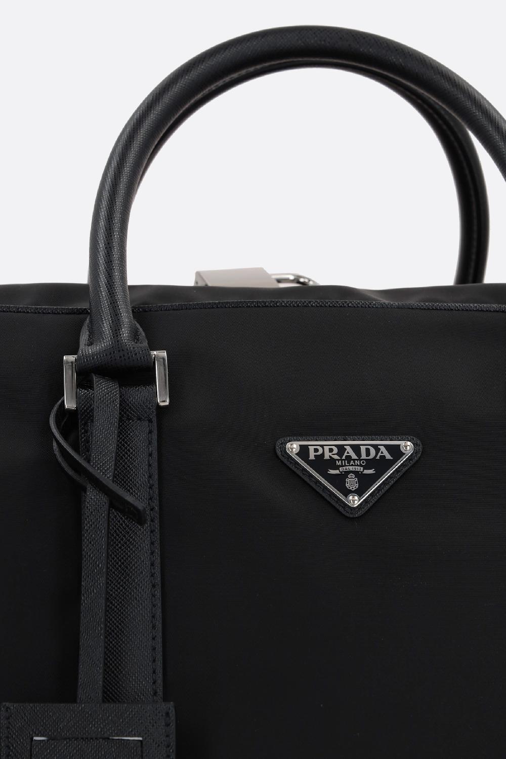 PRADA Borsa Da Viaggio In Re-Nylon E Pelle Saffiano