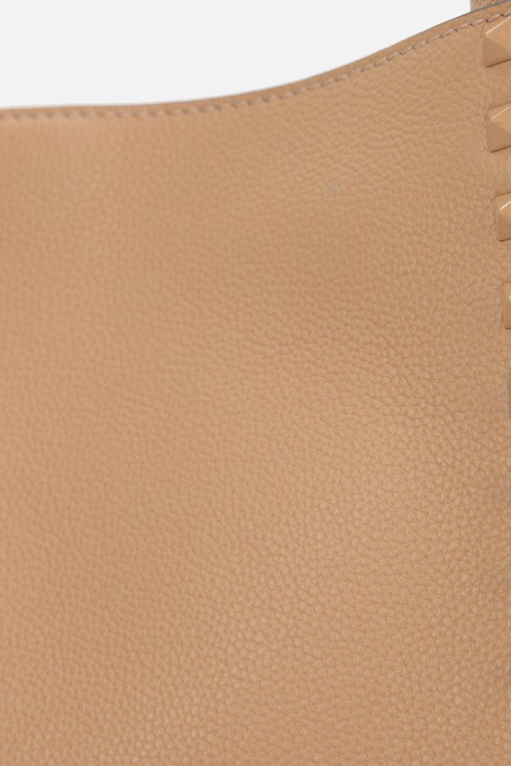 VALENTINO GARAVANI Borsa Hobo Rockstud In Pelle Martellata