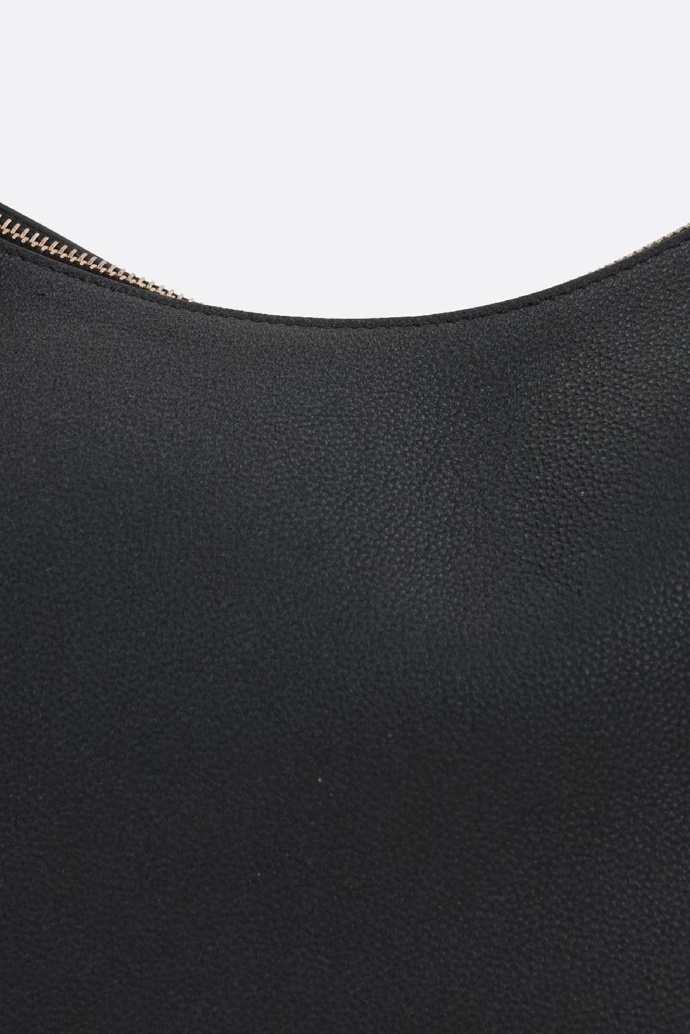 VALENTINO GARAVANI Borsa Hobo Rockstud In Pelle Martellata