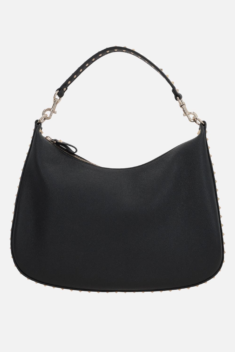 VALENTINO GARAVANI borsa hobo Rockstud in pelle martellata