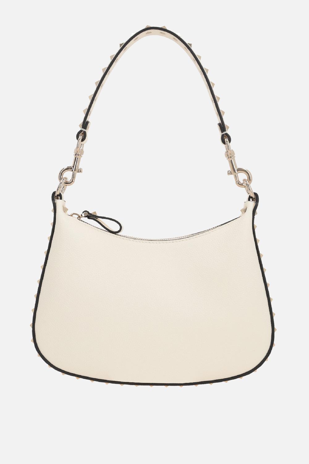 VALENTINO GARAVANI borsa hobo Rockstud small in pelle martellata