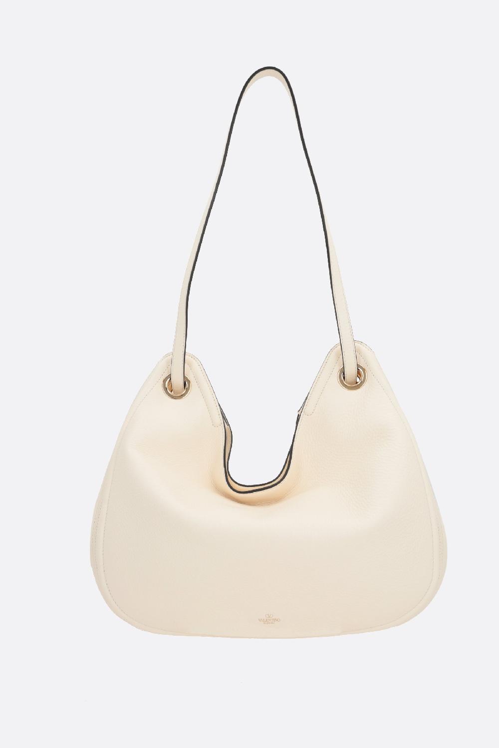 VALENTINO GARAVANI Borsa Hobo VLogo Gate In Pelle Martellata