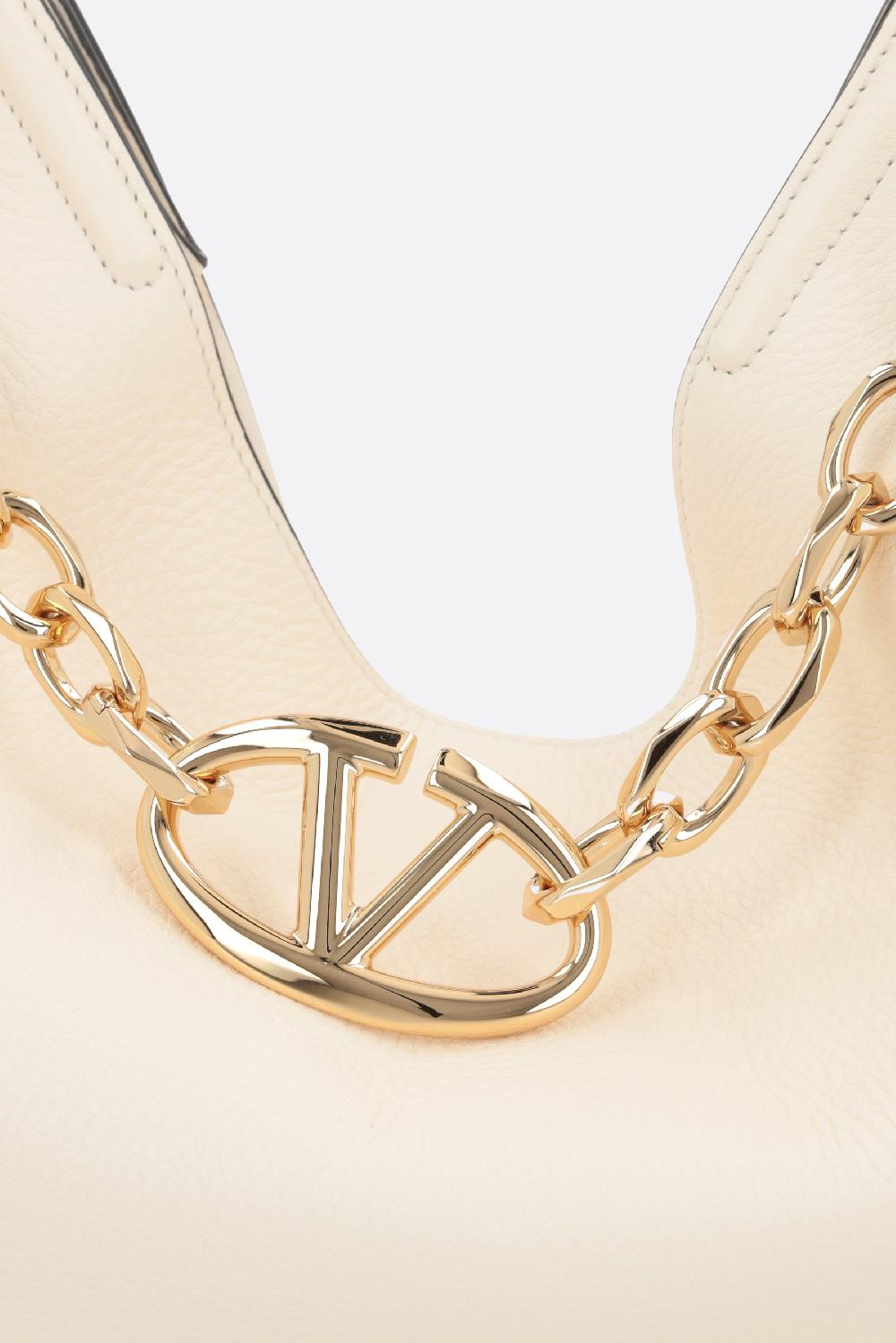 VALENTINO GARAVANI Borsa Hobo VLogo Gate In Pelle Martellata