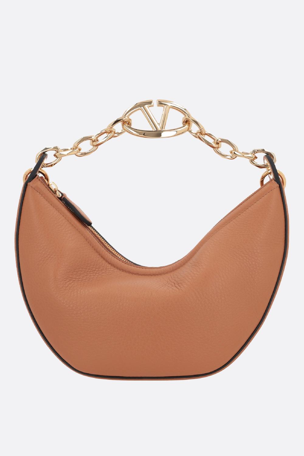 VALENTINO GARAVANI borsa hobo VLogo Moon small in pelle martellata