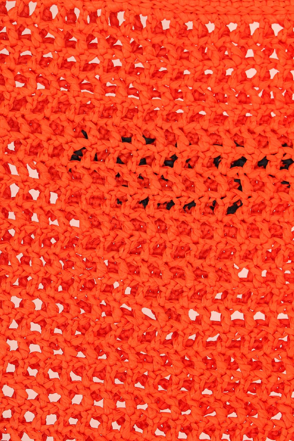 PRADA Borsa Shopping In Rafia Sintetica Ricamo Logo