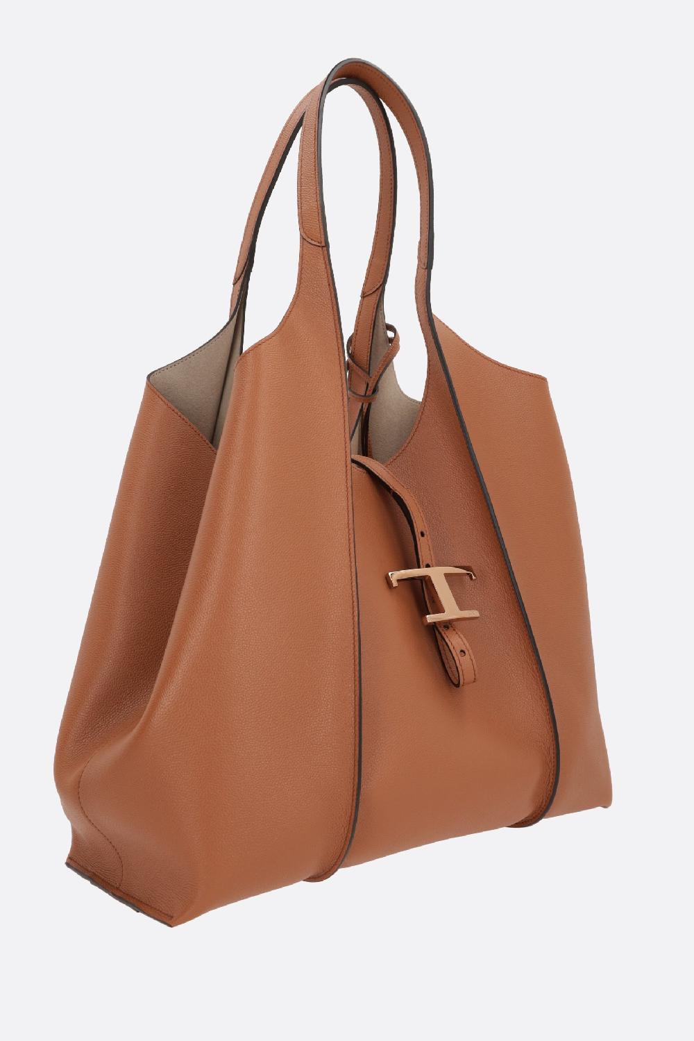 TOD'S Borsa Shopping Timeless Media In Pelle Martellata