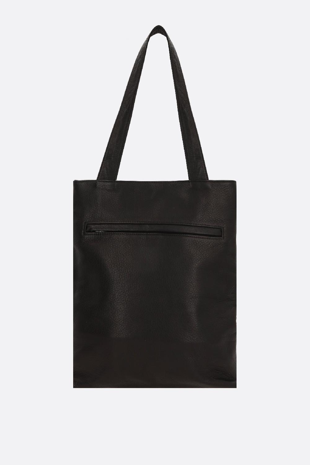 DISCORD YOHJI YAMAMOTO Borsa Tote Clasp Small In Pelle Martellata