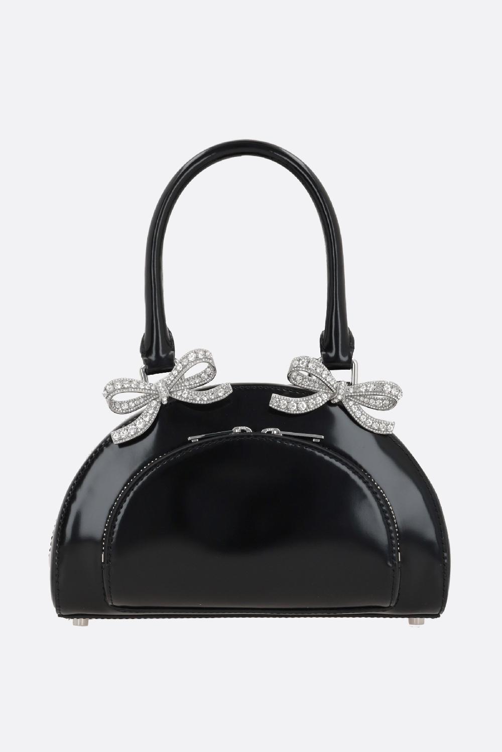 SELF PORTRAIT borsa tote Curved mini in pelle lucida