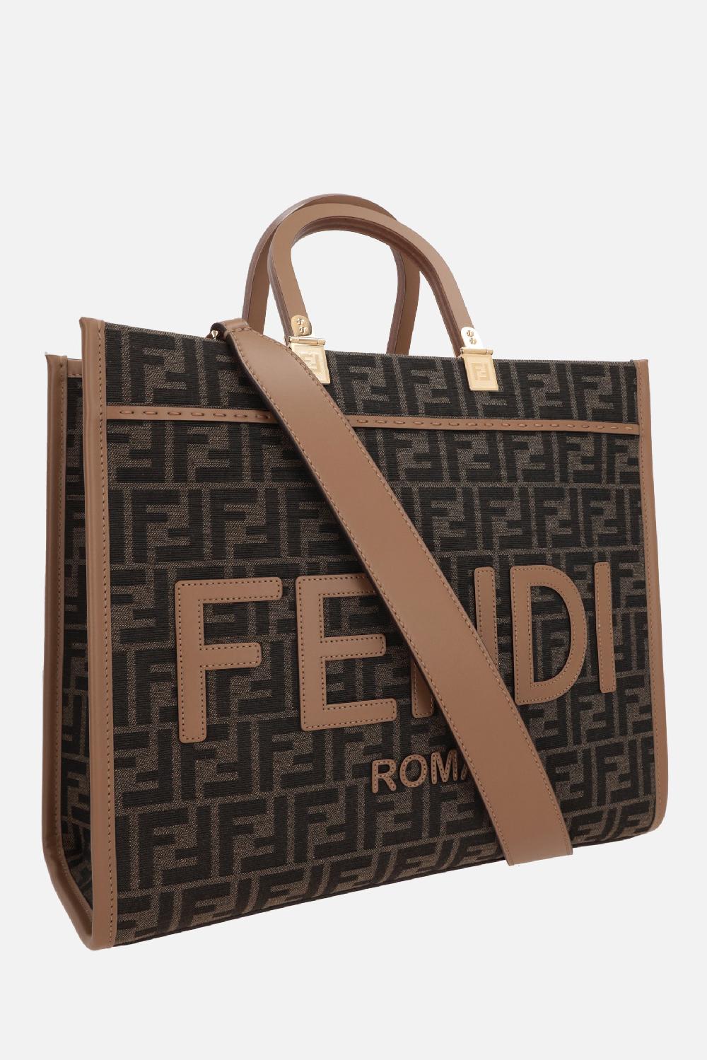FENDI Borsa Tote Fendi Sunshine Media In Tessuto FF