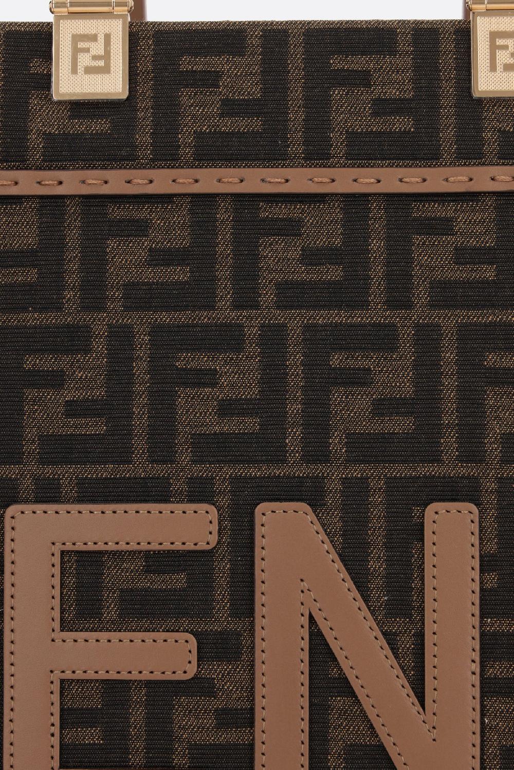 FENDI Borsa Tote Fendi Sunshine Media In Tessuto FF