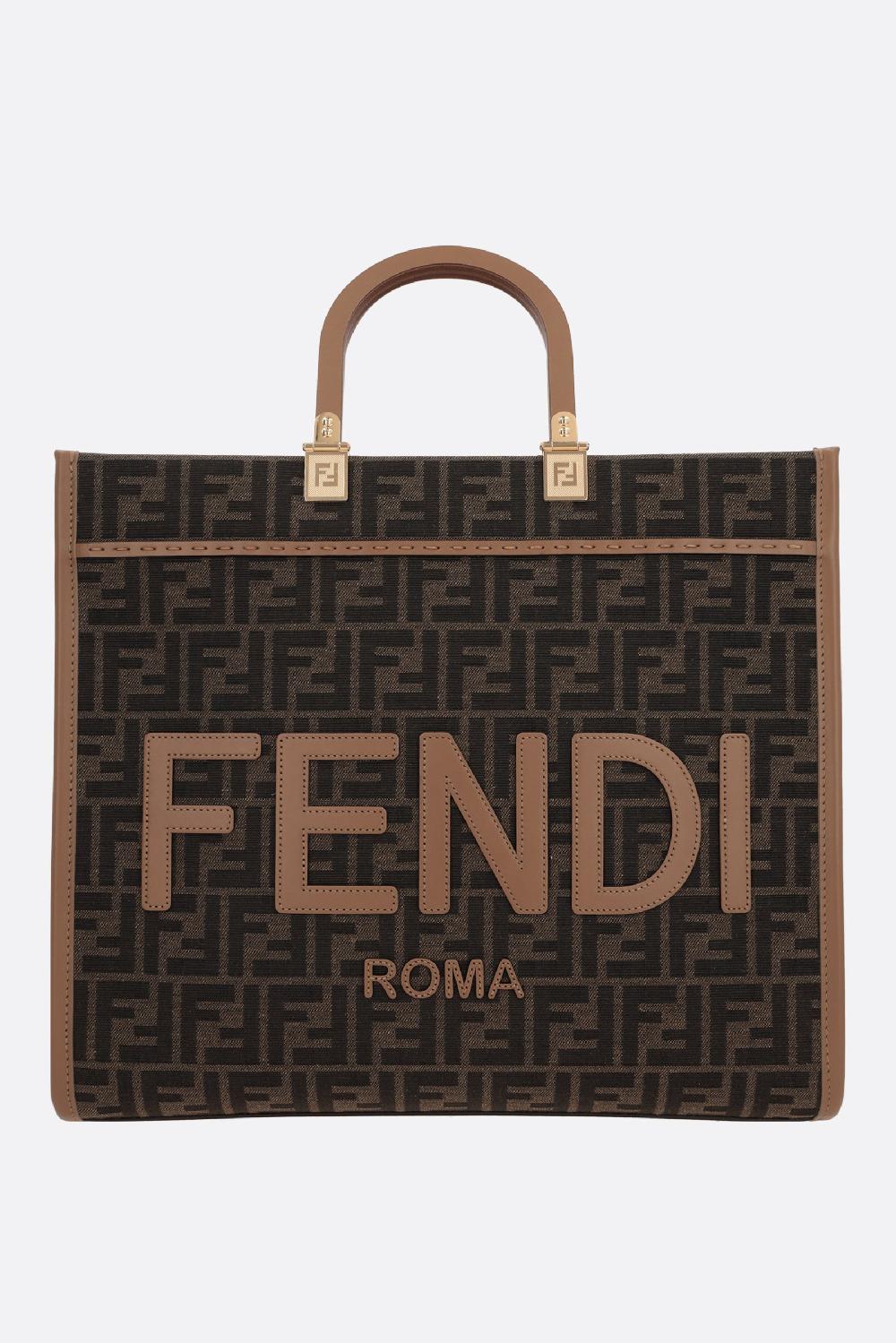 FENDI borsa tote Fendi Sunshine media in tessuto FF
