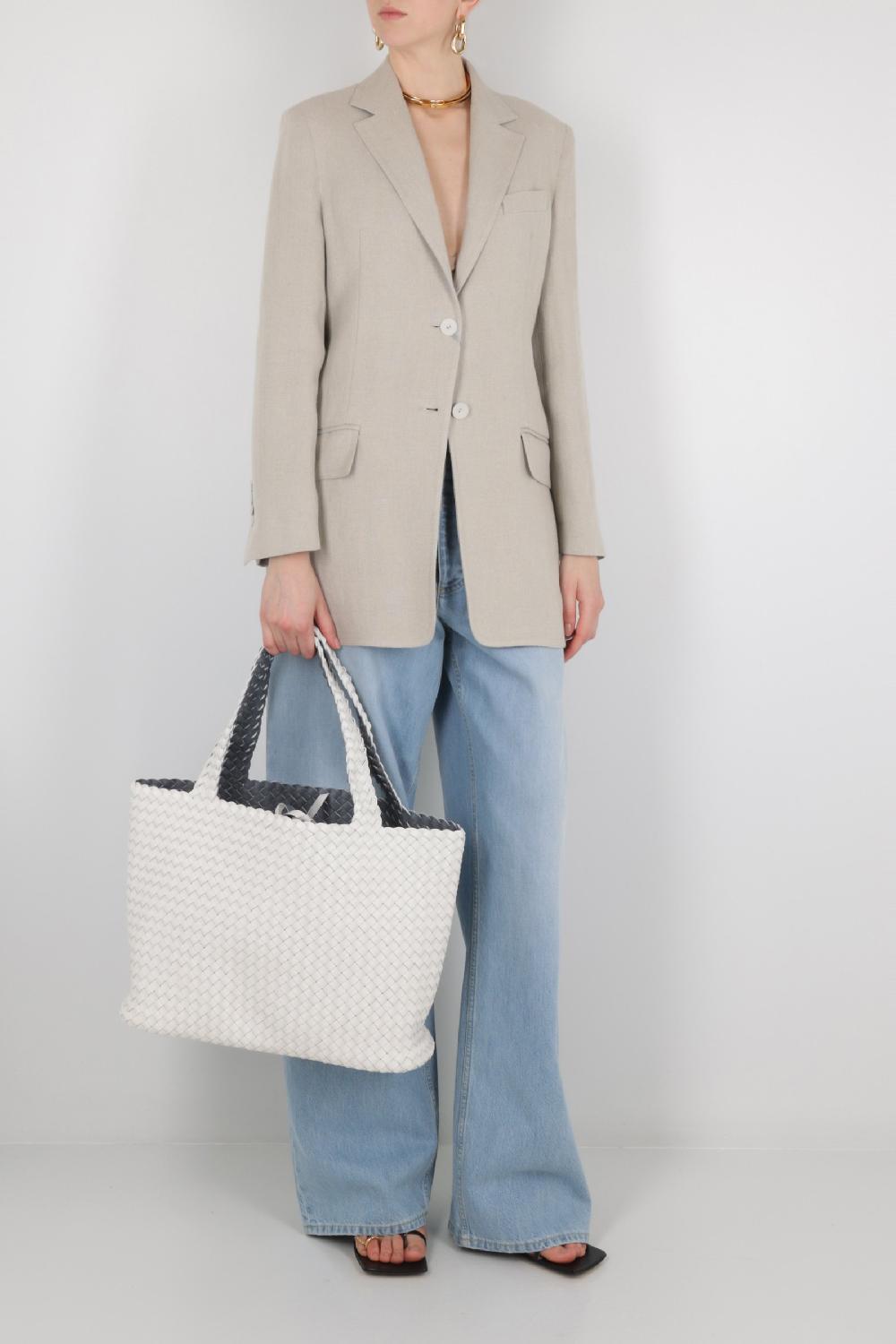 BOTTEGA VENETA Borsa Tote In Intrecciato Nappa Bicolore