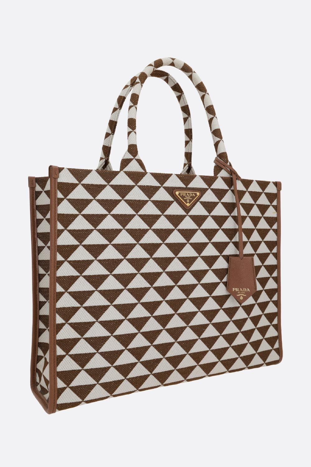 PRADA Borsa Tote Prada Symbole Large In Tessuto Jacquard