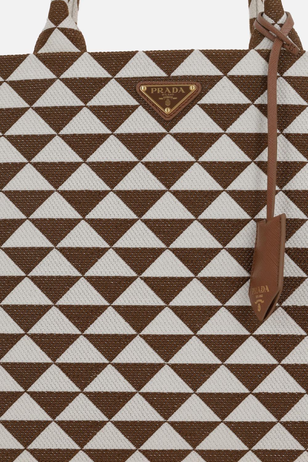 PRADA Borsa Tote Prada Symbole Large In Tessuto Jacquard