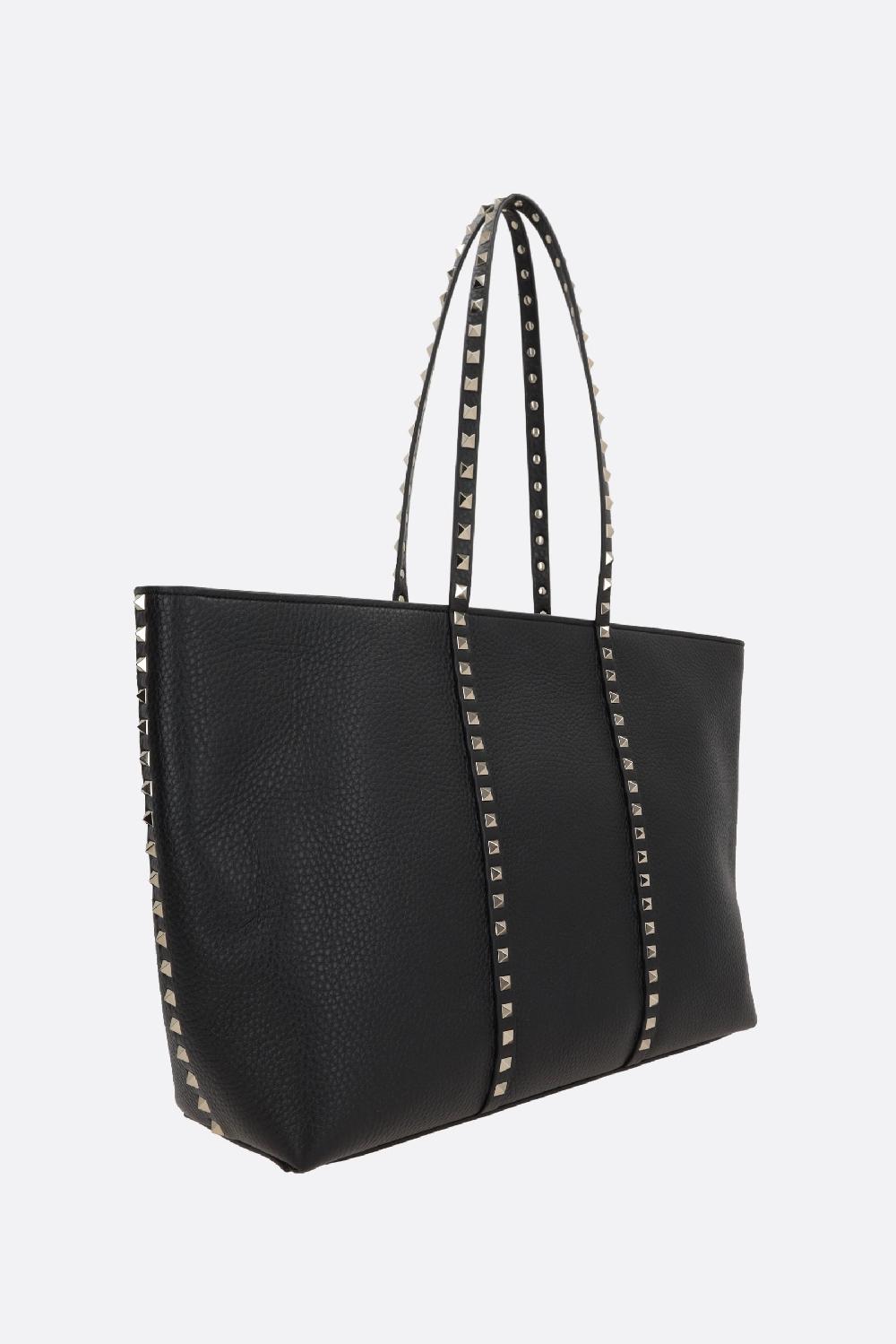 VALENTINO GARAVANI Borsa Tote Rockstud In Pelle Martellata