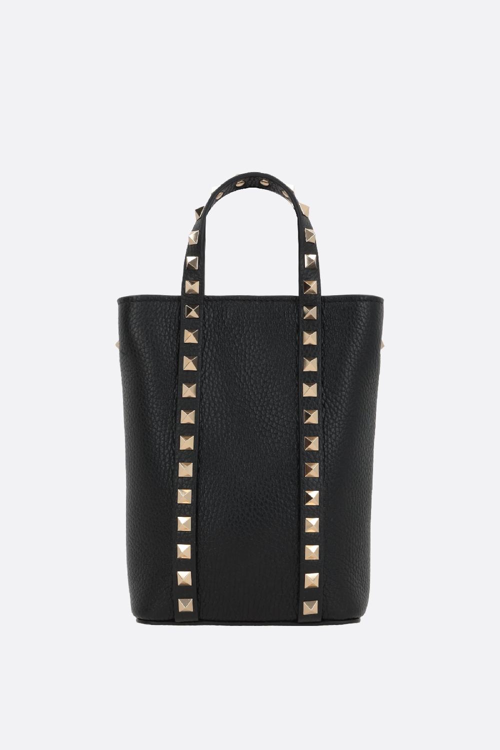 VALENTINO GARAVANI borsa tote Rockstud mini in pelle martellata