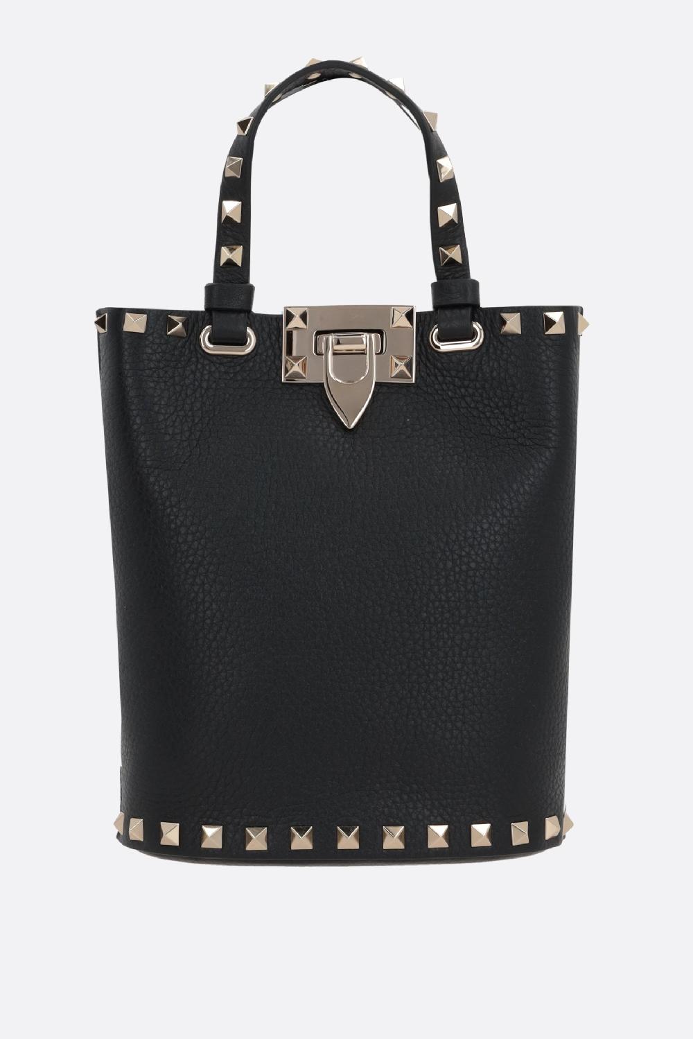 VALENTINO GARAVANI borsa tote Rockstud mini in pelle martellata