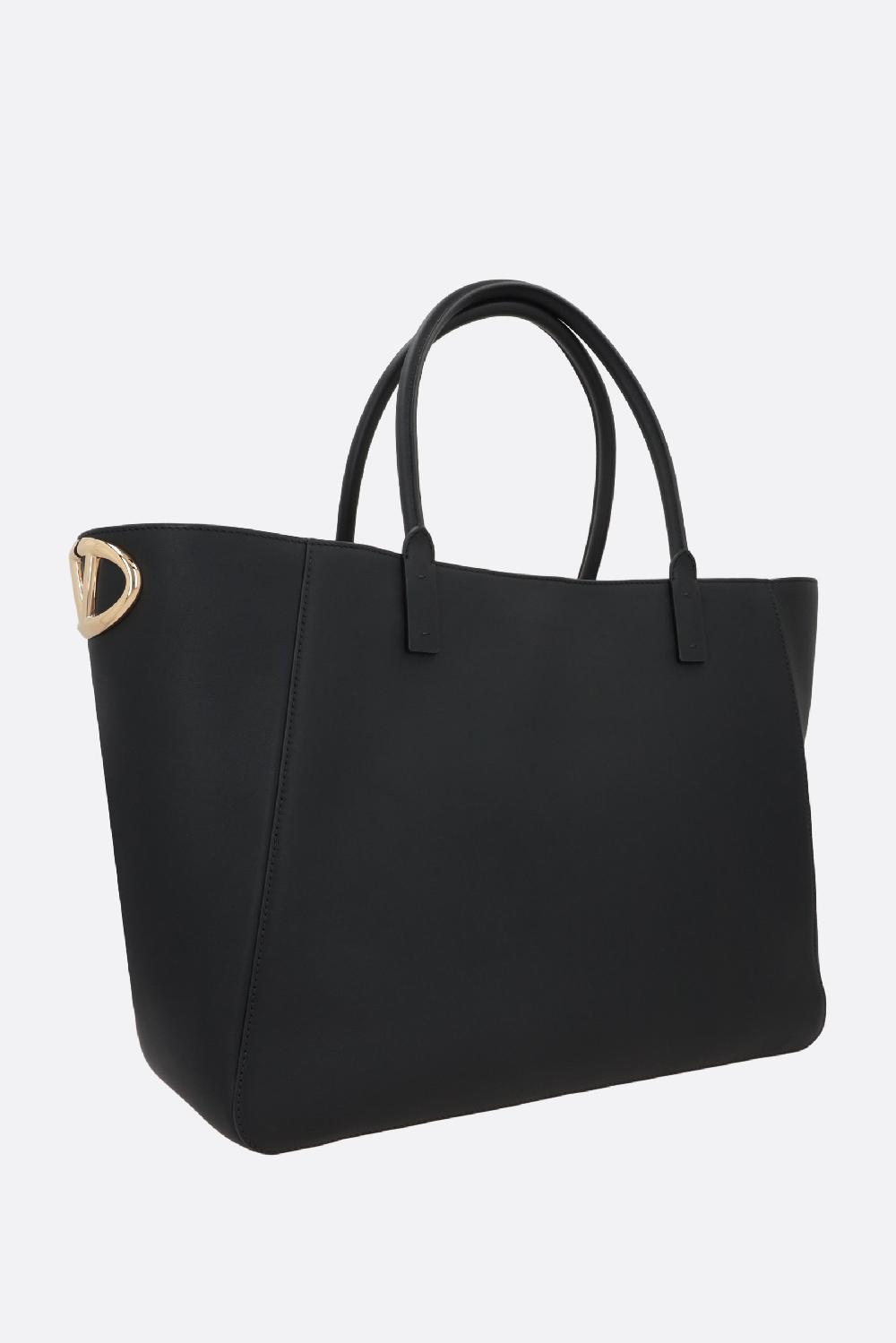 VALENTINO GARAVANI Borsa Tote VLogo Side In Pelle Liscia