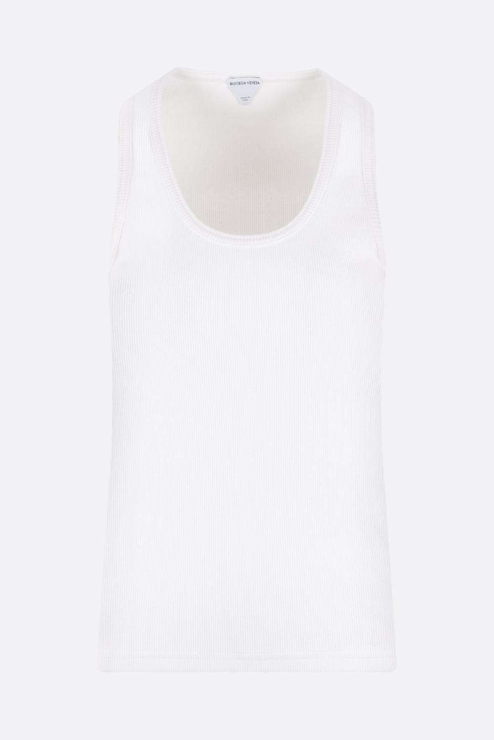 BOTTEGA VENETA canotta in cotone stretch a costine