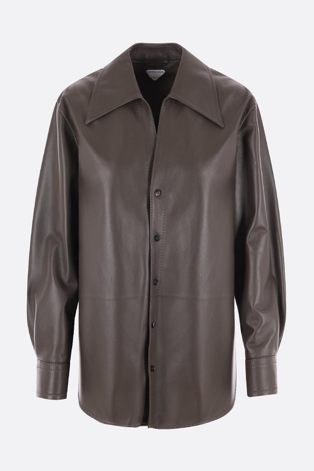 BOTTEGA VENETA giacca-camicia oversize in nappa