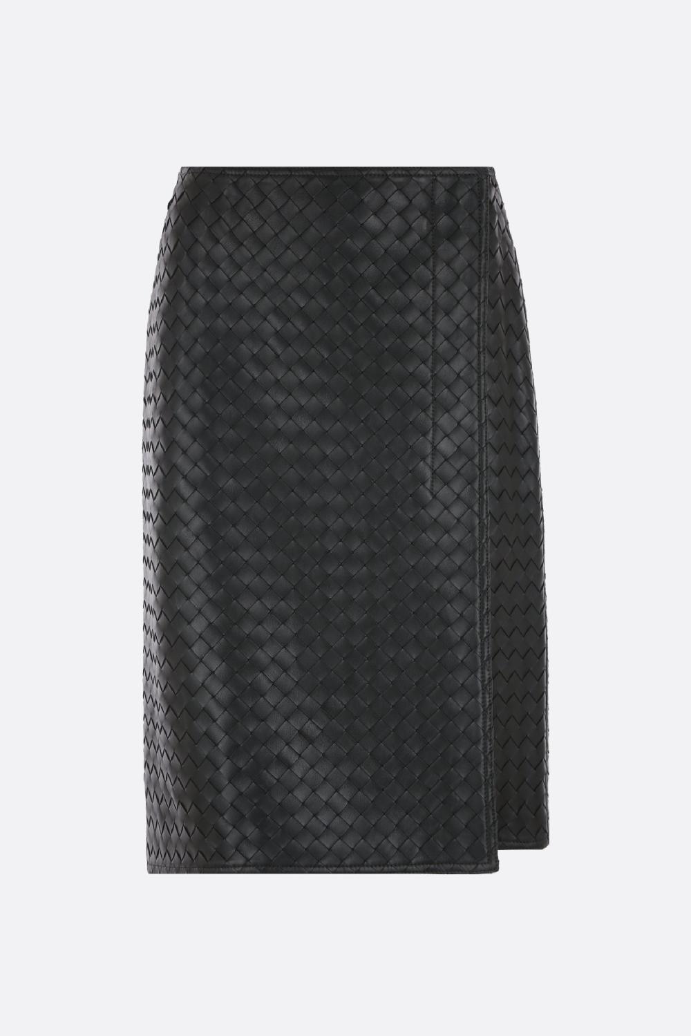 BOTTEGA VENETA gonna a tubino in Intrecciato nappa