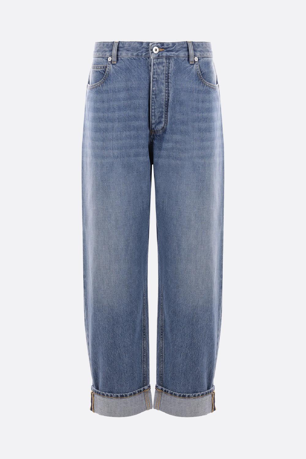 BOTTEGA VENETA jeans in denim con risvolto