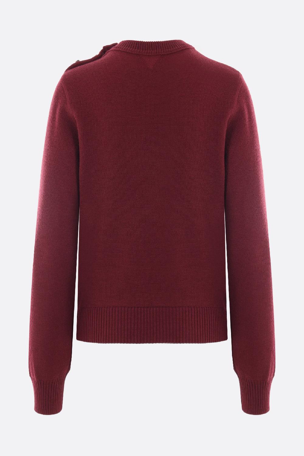 BOTTEGA VENETA Pullover In Lana Con Bottoni Nodo