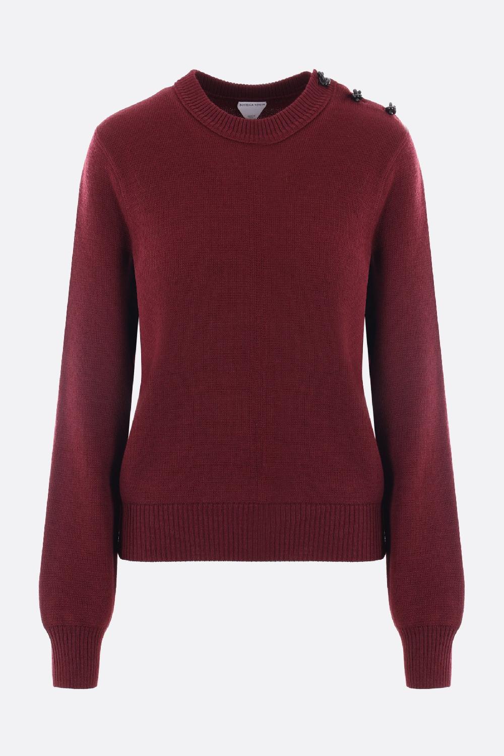 BOTTEGA VENETA pullover in lana con bottoni nodo