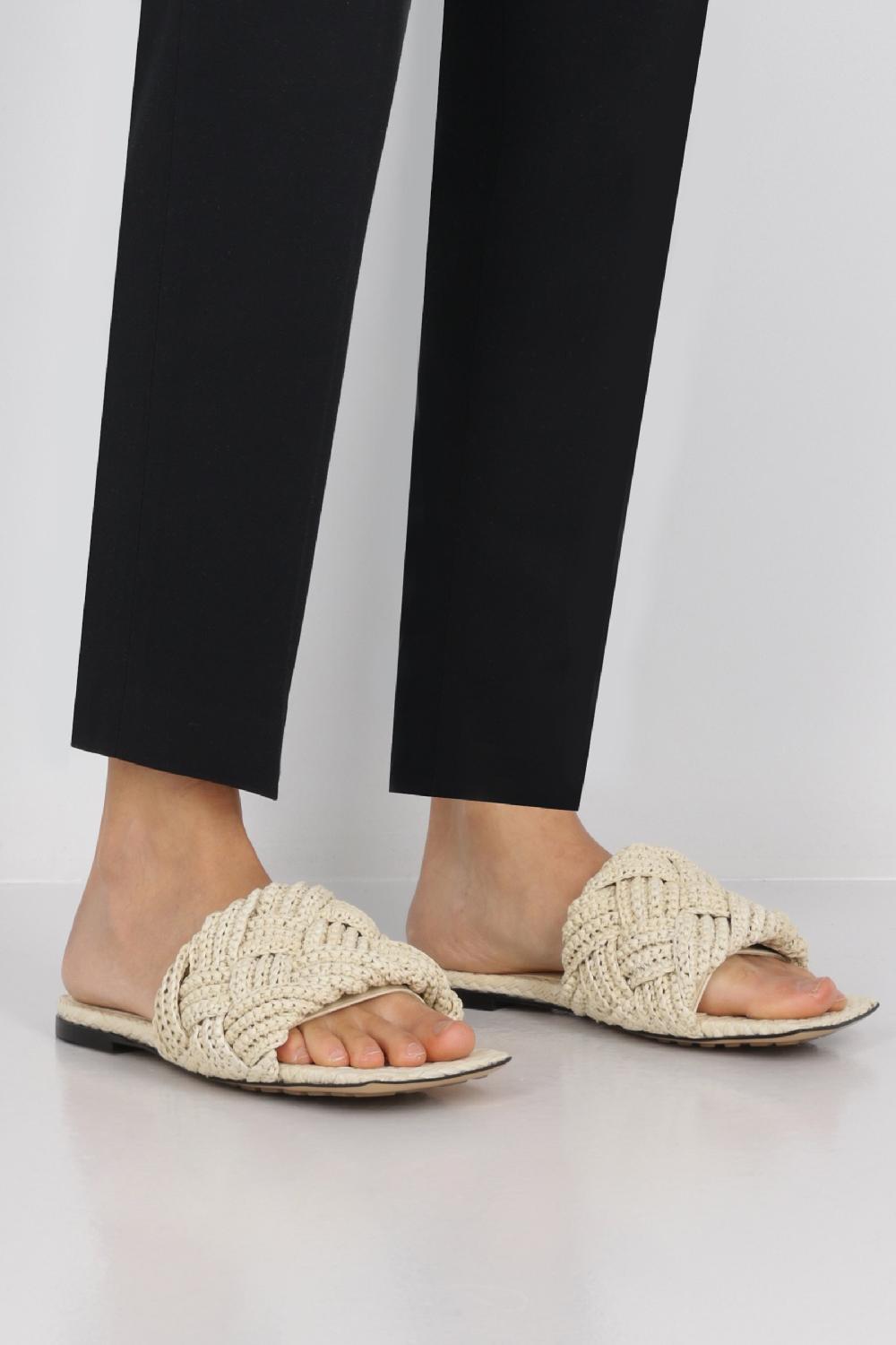 BOTTEGA VENETA Sandalo Slide Lido In Rafia