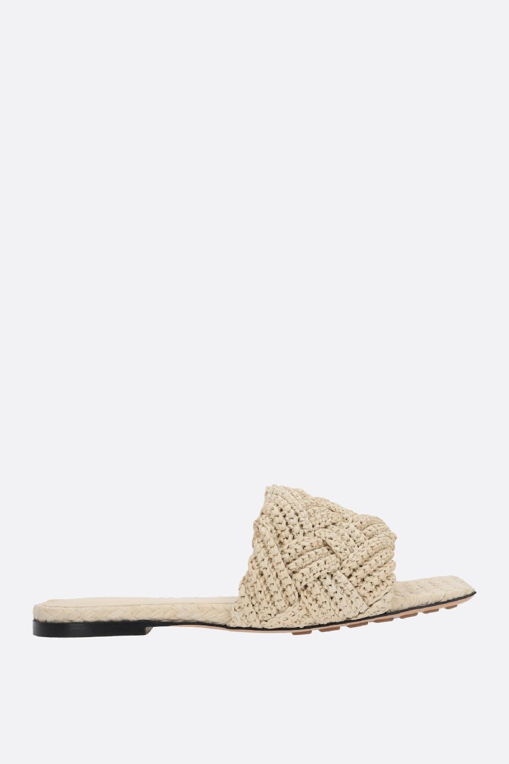 BOTTEGA VENETA sandalo slide Lido in rafia