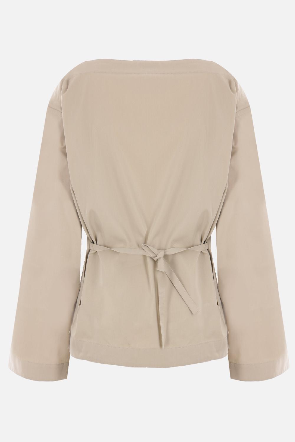 BOTTEGA VENETA Top In Popeline Di Cotone E Seta