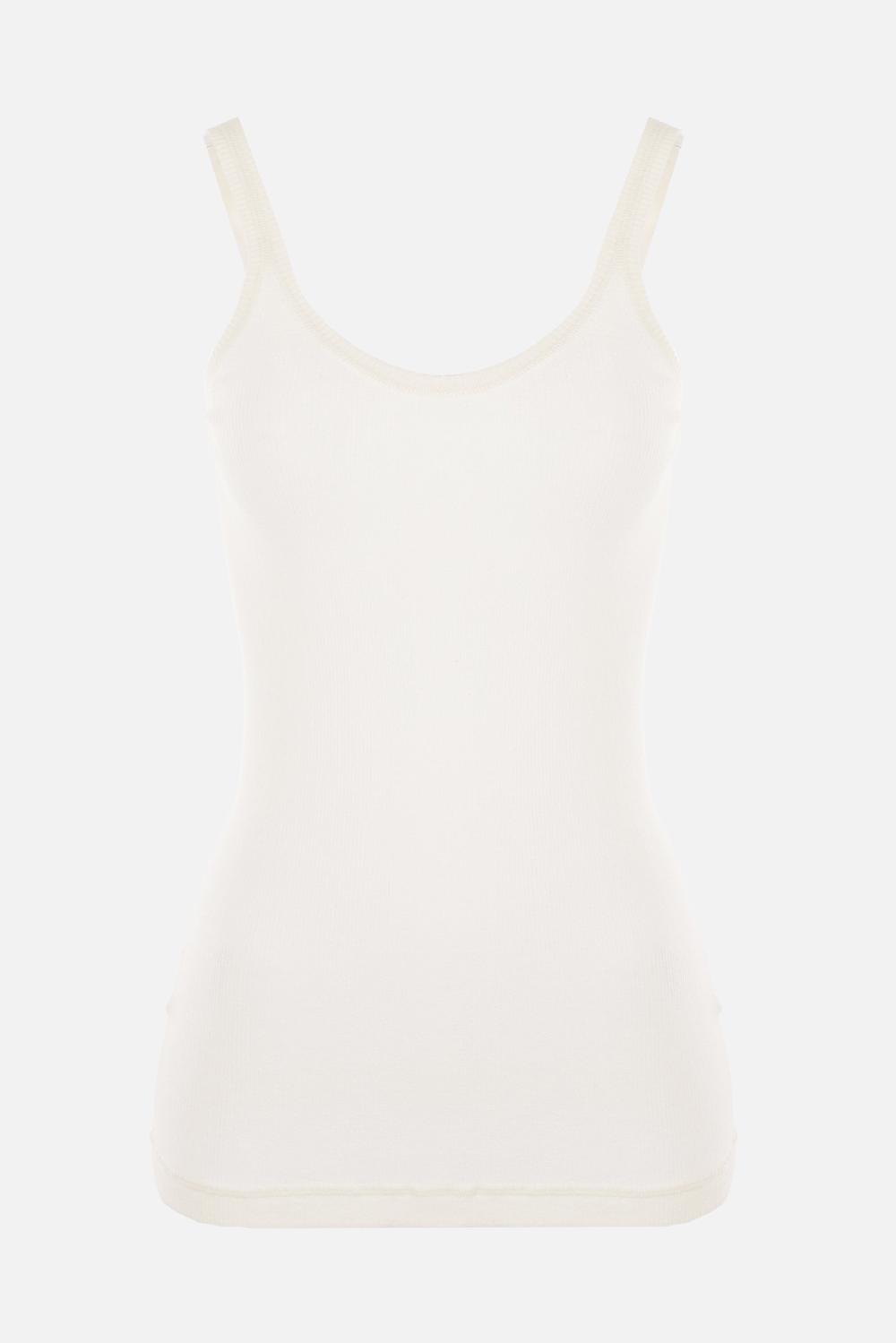 BOTTEGA VENETA top smanicato in maglia leggera