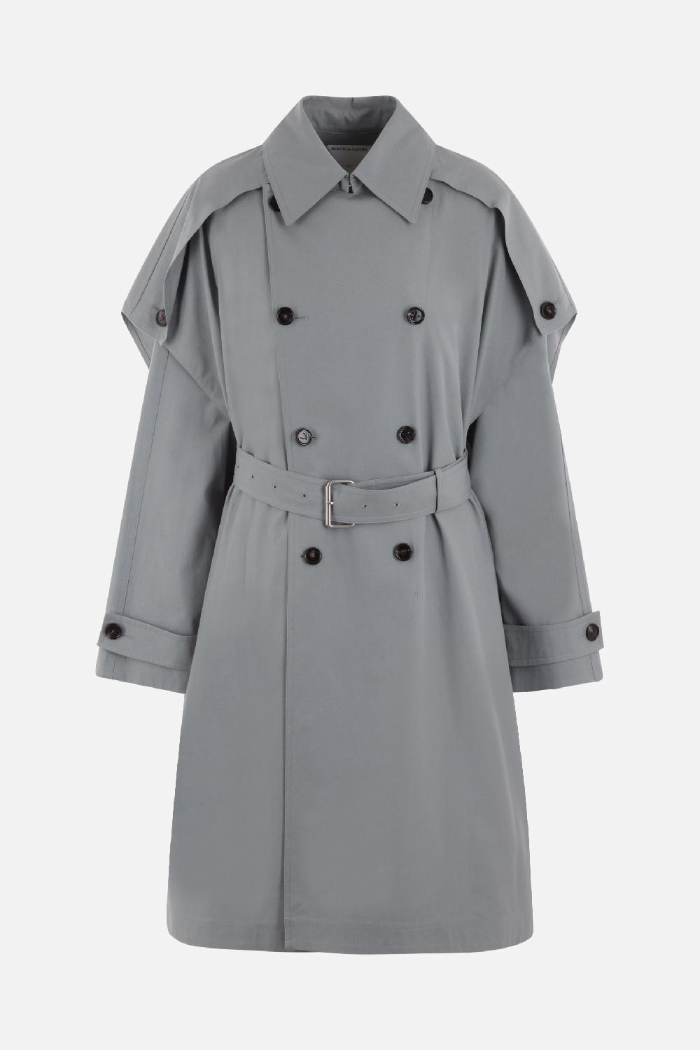 BOTTEGA VENETA trench in canvas di cotone compatto
