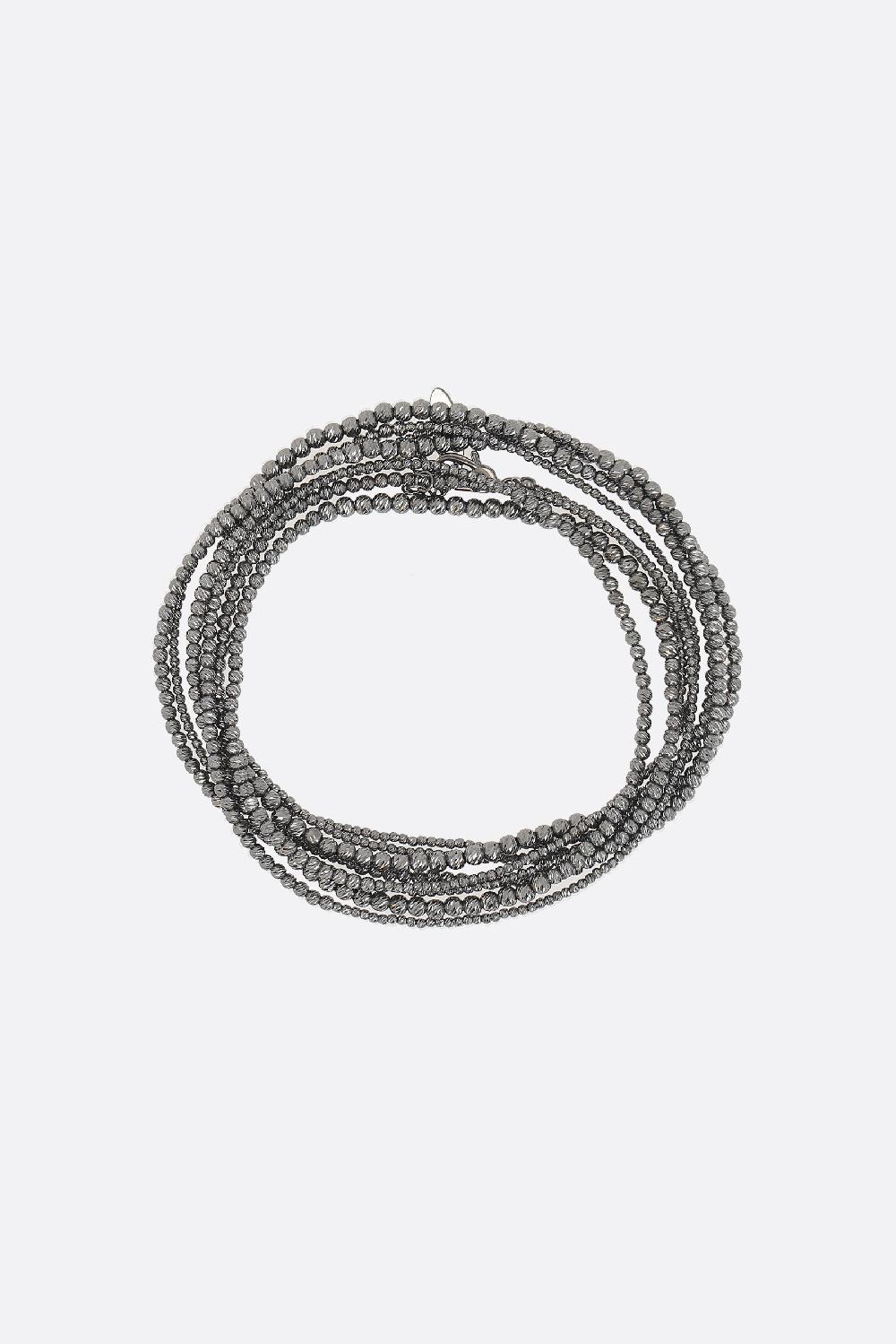 BRUNELLO CUCINELLI bracciale multigiro in argento sterling 925