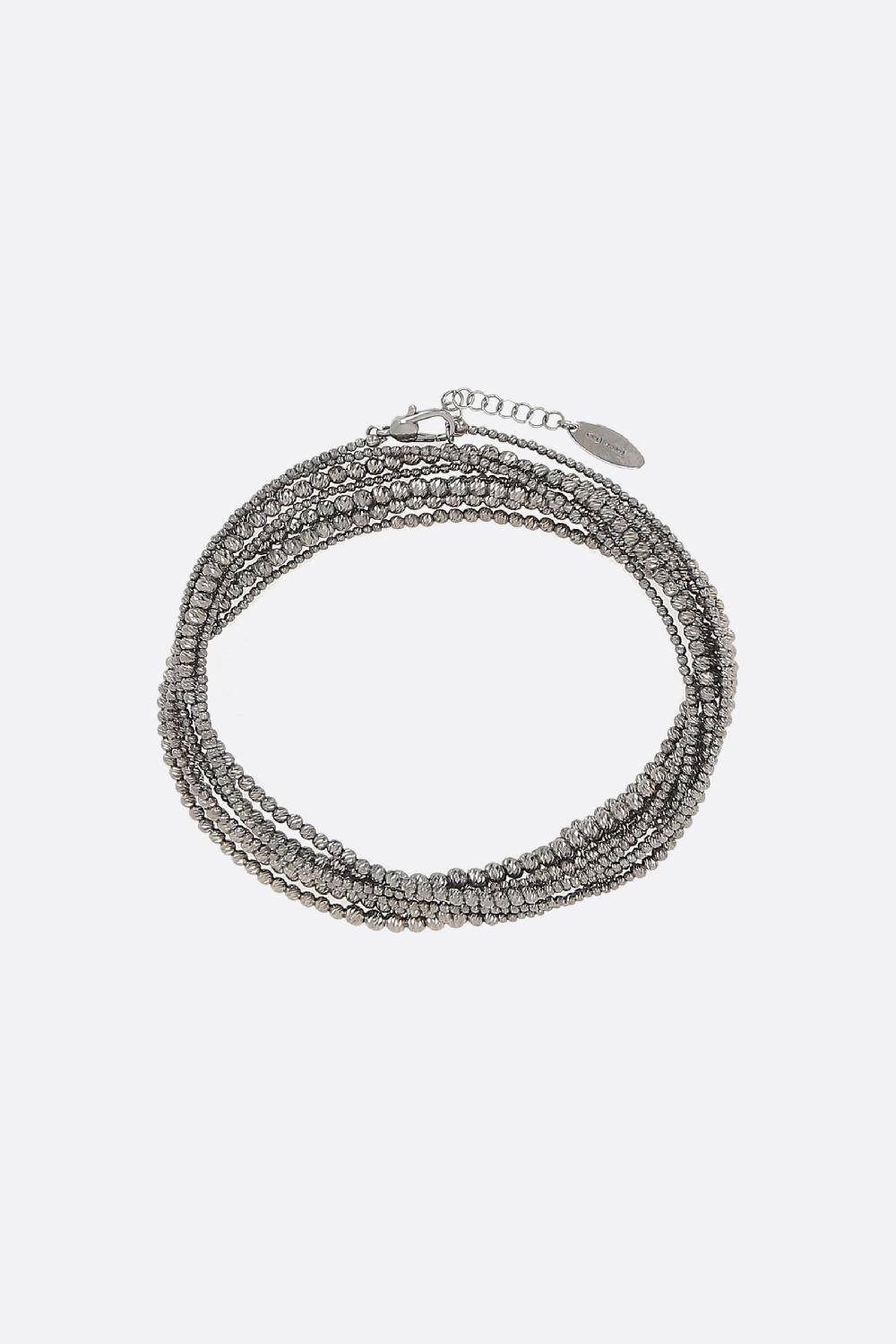 BRUNELLO CUCINELLI bracciale multigiro in argento sterling 925