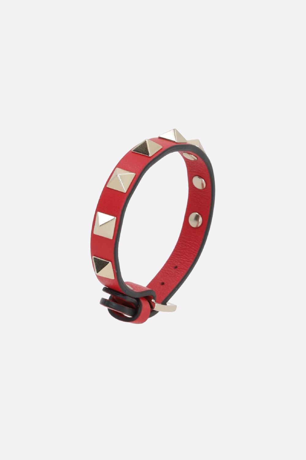 VALENTINO GARAVANI bracciale Rockstud in pelle liscia