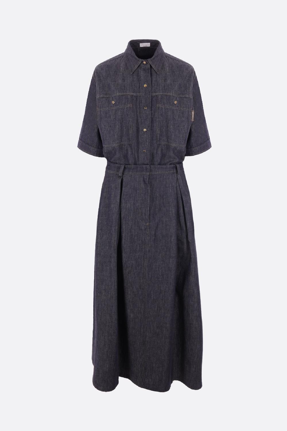 BRUNELLO CUCINELLI abito midi in denim
