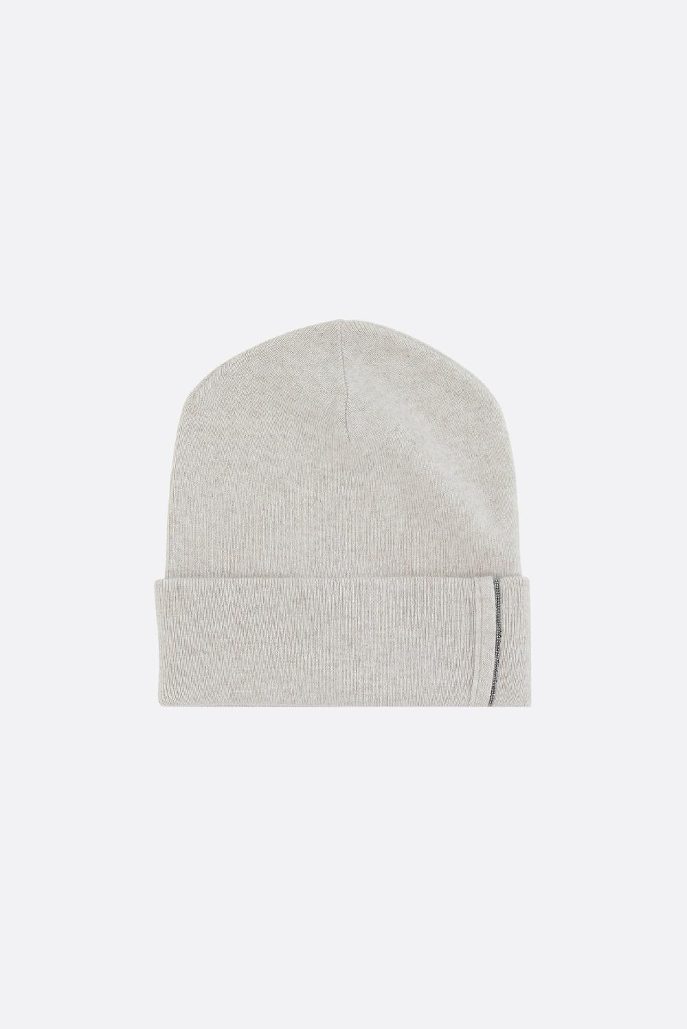 BRUNELLO CUCINELLI berretto in cashmere con monile