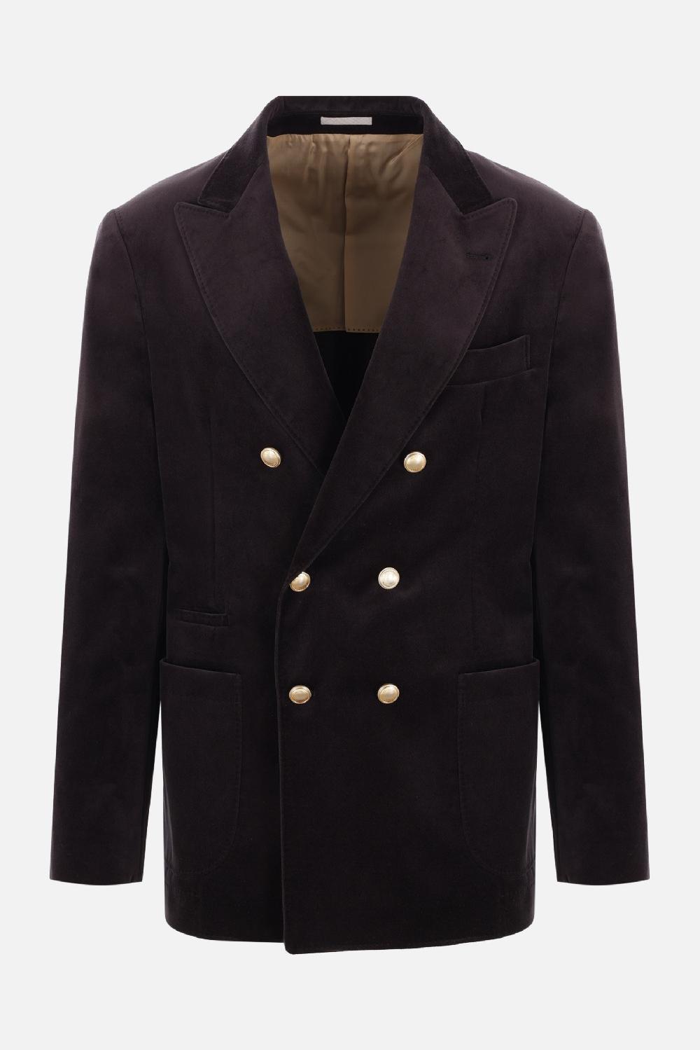 BRUNELLO CUCINELLI giacca doppiopetto in velluto