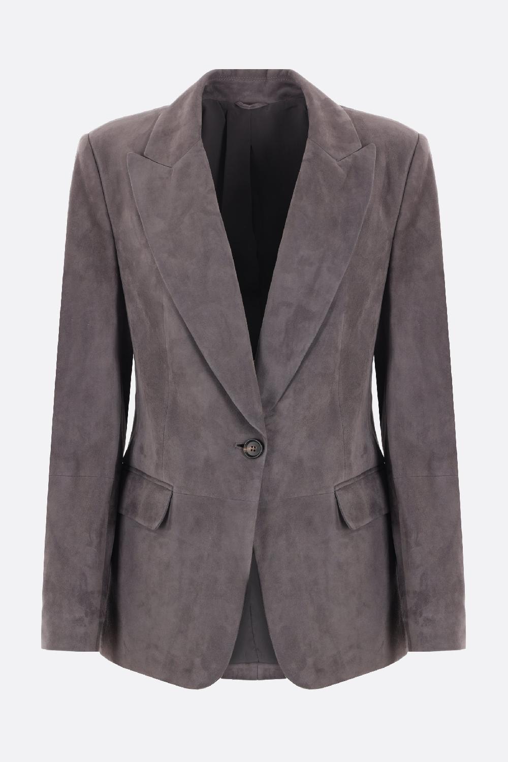 BRUNELLO CUCINELLI Giacca Monopetto In Suede