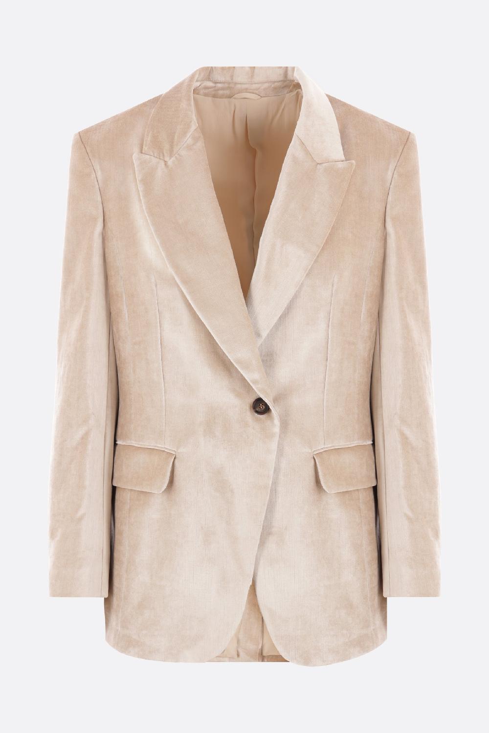 BRUNELLO CUCINELLI giacca monopetto in velluto