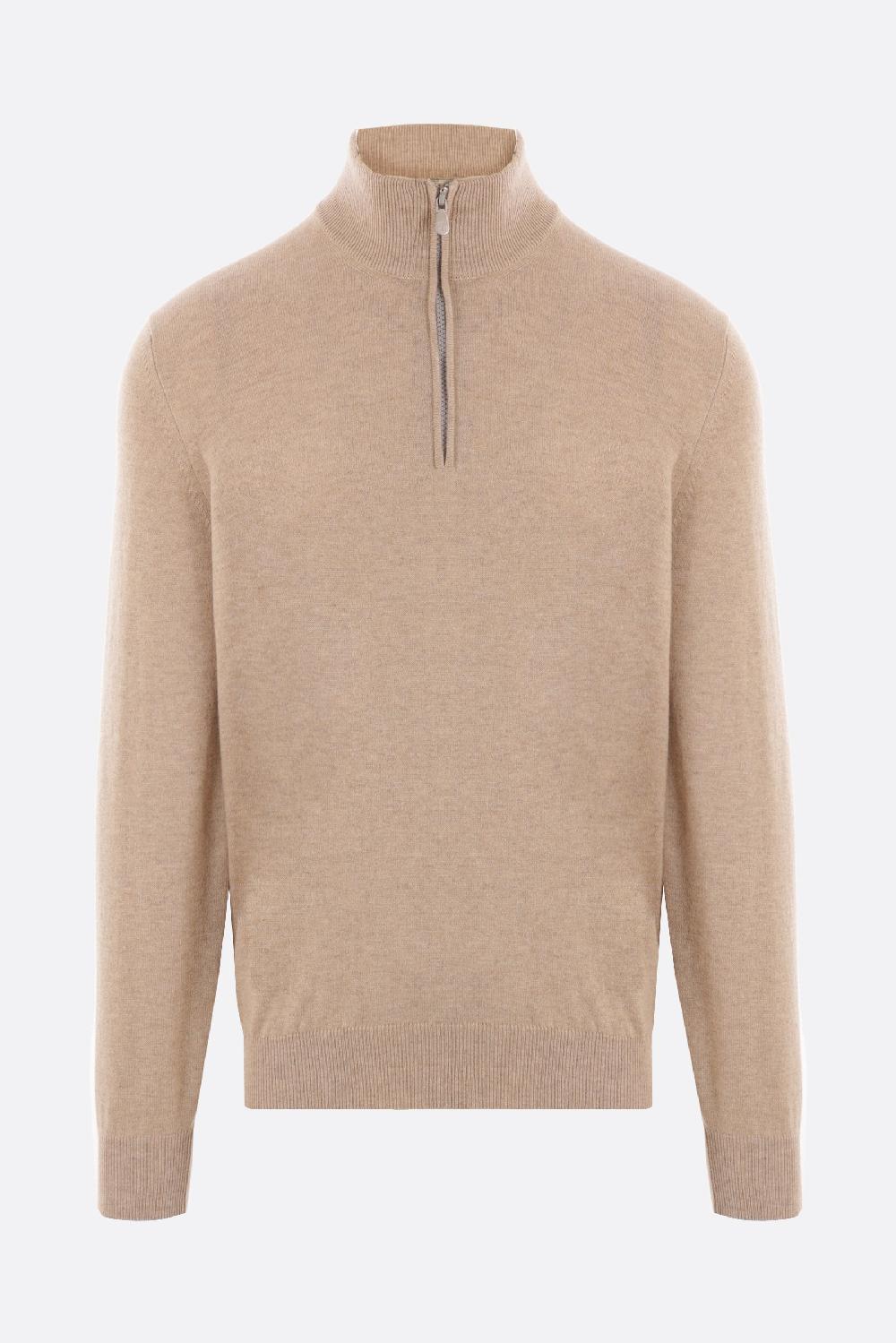 BRUNELLO CUCINELLI pullover in cashmere con zip